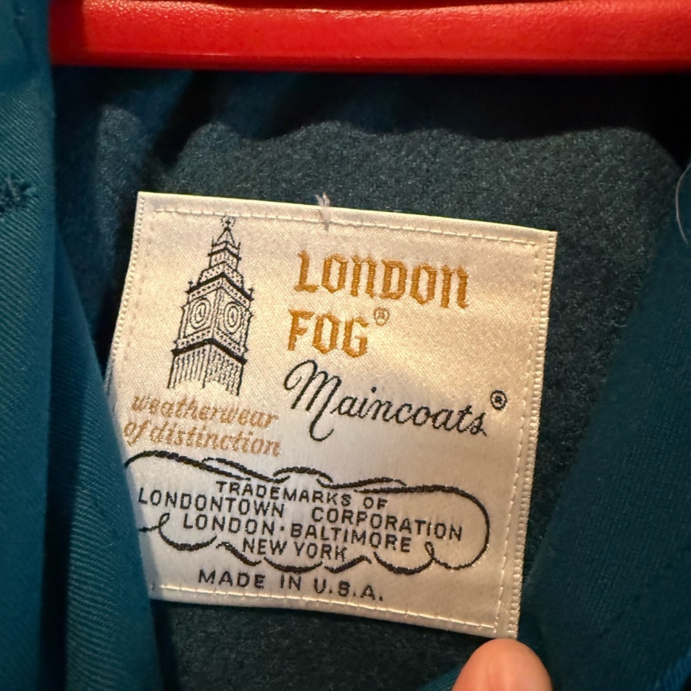 London Fog Blue Trench Coat size 6 Petite - Picture 2 of 12